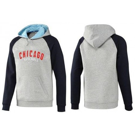 Chicago Cubs Pullover Hoodie Grey & Blue