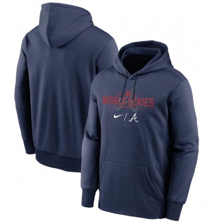 Men's Atlanta Braves 2021 Navy World Series Collection Dugout Pullover Hoodie