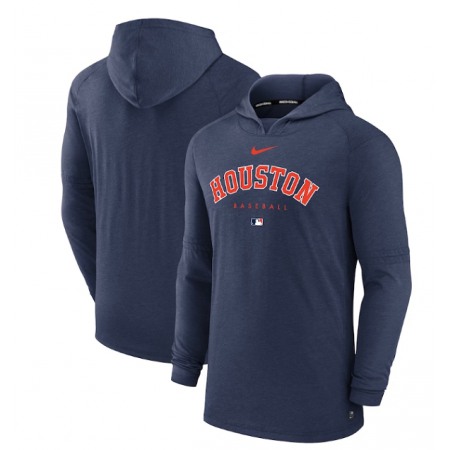 Men's Houston Astros Navy Dri-FiT Early Work Pullover Hoodie