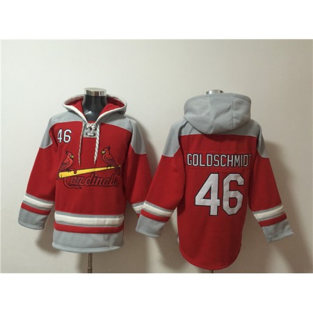 Men's St.Louis Cardinals #46 Paul Goldschmidt Ageless Must-Have Lace-Up Pullover Hoodie