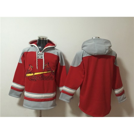 Men's St.Louis Cardinals Blank Ageless Must-Have Lace-Up Pullover Hoodie