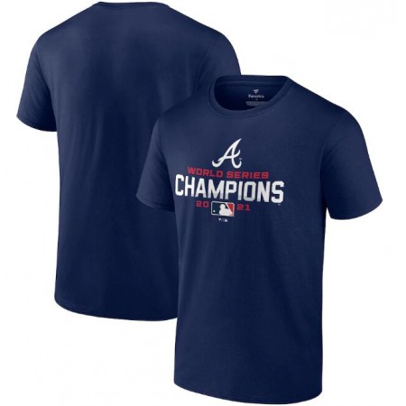 Men's Atlanta Braves 2021 Navy World Series Champions Dream Team Roster Tri-Blend T-Shirt