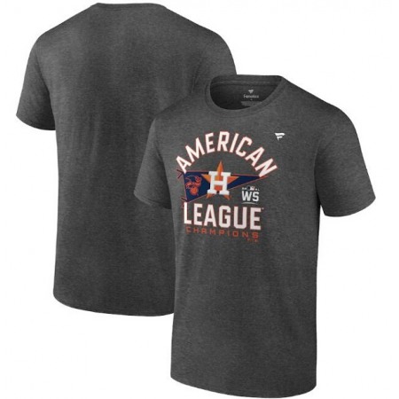 Men's Houston Astros 2021 Heathered Charcoal American League Champions Locker Room T-Shirt