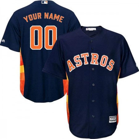 Men's Houston Astros ACTIVE PLAYER Custom Majestic Navy 2019 World Series Bound Official Cool Base Stitched Jersey