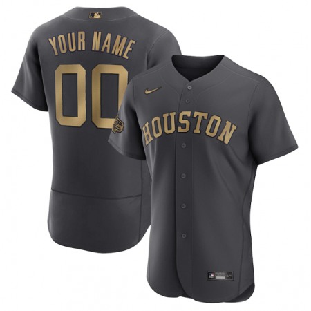 Men's Houston Astros ACTIVE Player Custom 2022 All-Star Charcoal Flex Base Stitched Baseball Jersey