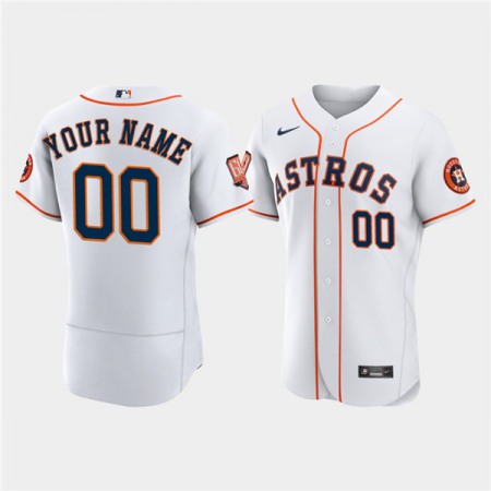 Men's Houston Astros Customized 60th Anniversary White Stitched Baseball Jersey