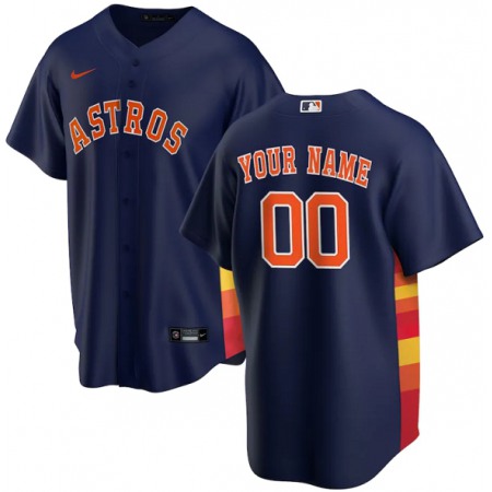 Men's Houston Astros Customized Navy Stitched MLB Jersey
