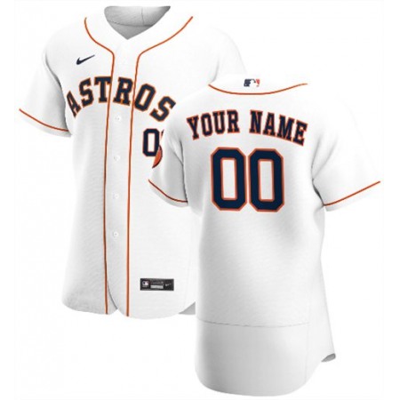 Men's Houston Astros White Customized Stitched MLB Jersey