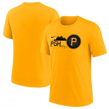 Men's Pittsburgh Pirates Gold 2023 City Connect Tri-Blend T-Shirt