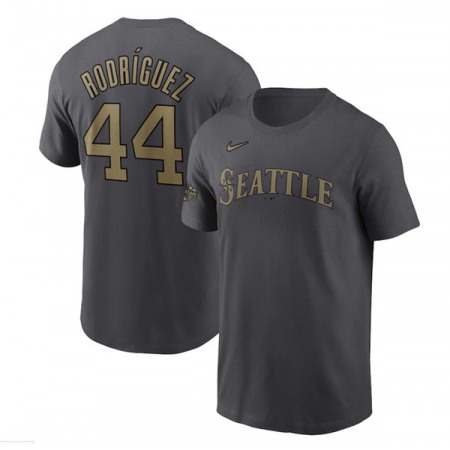 Men's Seattle Mariners #44 Julio Rodriguez 2022 All-Star Charcoal T-Shirt