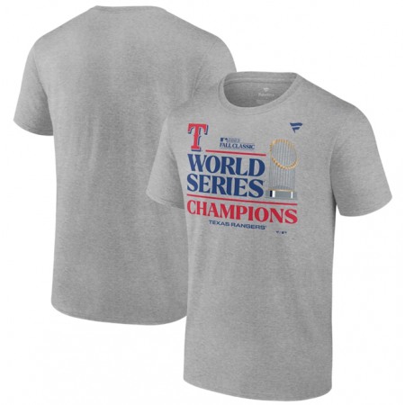 Men's Texas Rangers Heather Gray 2023 World Series Champions Locker Room T-Shirt