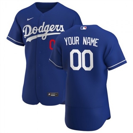 Men's Los Angeles Dodgers Blue Customized Stitched MLB Jersey
