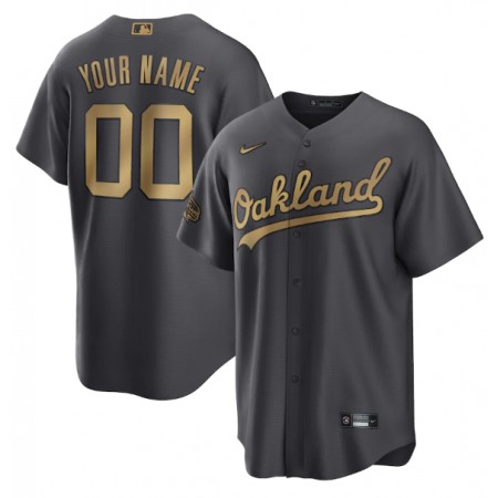 Men's Oakland Athletics ACTIVE Player Custom 2022 All-Star Charcoal Cool Base Stitched Baseball Jersey