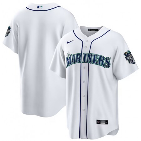 Men's Seattle Mariners ACTIVE Player Custom White 2023 All-Star Game Patch Cool Base Stitched Baseball Jersey