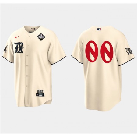 Men's Texas Rangers ACTIVE Player Custom Cream 2023 World Series City Connect Stitched Baseball Jersey