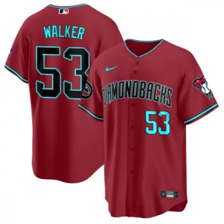 Men's Arizona Diamondbacks #53 Christian Walker 2023/24 Red Cool Base Stitched Baseball Jersey