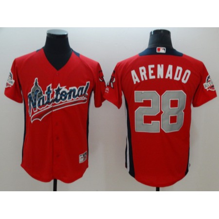 National League #28 Nolan Arenado Red 2018 MLB All-Star Game Home Run Derby Jersey