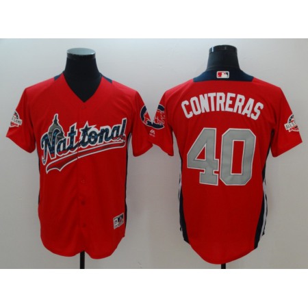 National League #40 Willson Contreras Red 2018 MLB All-Star Game Home Run Derby Player Jersey