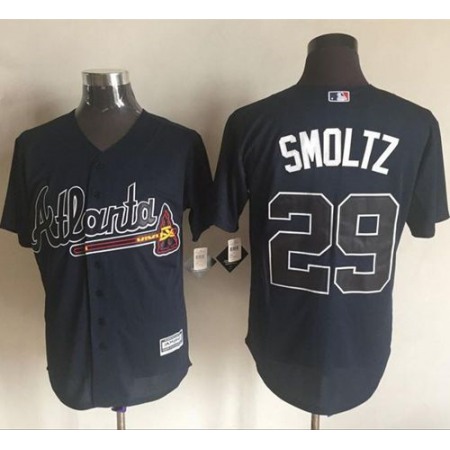 Braves #29 John Smoltz Blue New Cool Base Stitched MLB Jersey