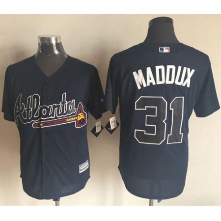 Braves #31 Greg Maddux Blue New Cool Base Stitched MLB Jersey