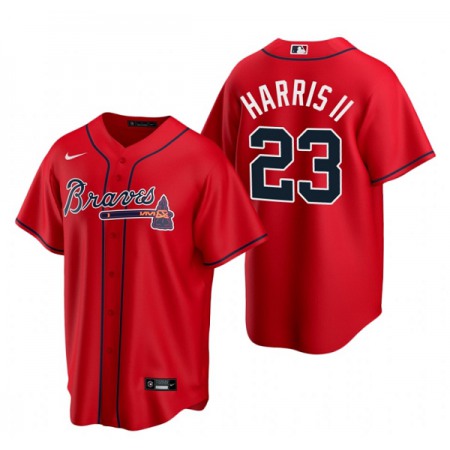 Men's Atlanta Braves #23 Michael Harris ii Red Cool Base Stitched Baseball Jersey