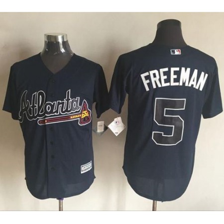 Braves #5 Freddie Freeman Blue New Cool Base Stitched MLB Jersey