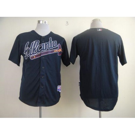 Braves Blank Blue Alternate Stitched MLB Jersey