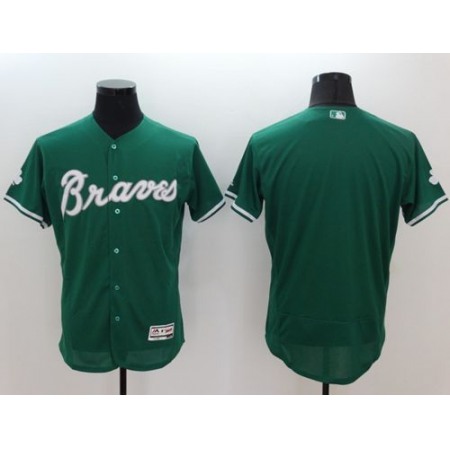 Braves Blank Green Celtic Flexbase Authentic Collection Stitched MLB Jersey