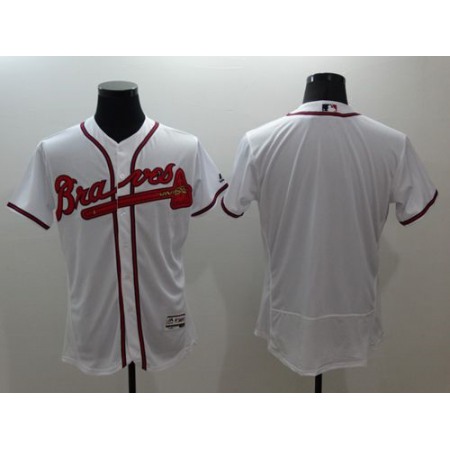 Braves Blank White Flexbase Authentic Collection Stitched MLB Jersey