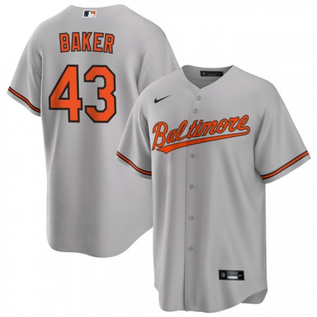 Men's Baltimore Orioles #43 Bryan Baker Grey Cool Base Stitched Jersey