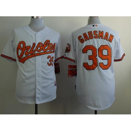 Orioles #39 Kevin Gausman White Cool Base Stitched MLB Jersey
