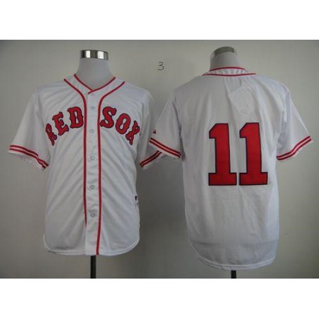 Red Sox #11 Clay Buchholz White 1936 Turn Back The Clock Stitched MLB Jersey