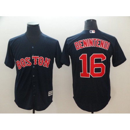 Men's Boston Red Sox #16 Andrew Benintendi Majestic Navy Cool Base Player Stitched MLB Jersey