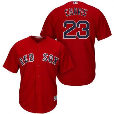 Men's Boston Red Sox #23 Michael Chavis Red 2019 Gold Program Cool Base Stitched MLB Jersey