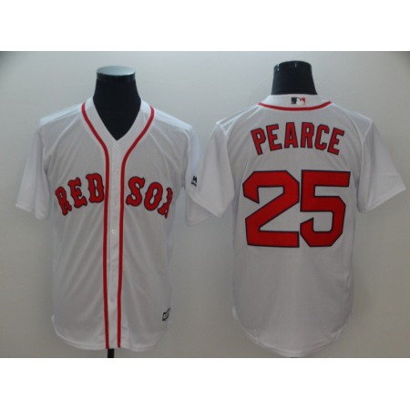 Men's Boston Red Sox #25 Steve Pearce Majestic White Cool Base Player Stitched MLB Jersey