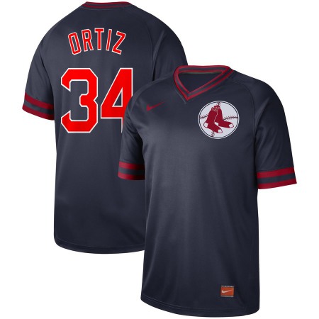 Men's Boston Red Sox #34 David Ortiz Navy Cooperstown Collection Legend Stitched MLB Jersey