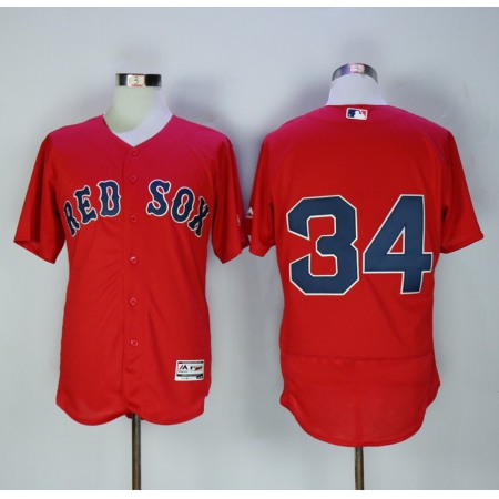 Men's Boston Red Sox #34 David Ortiz Red Stitched MLB Jersey