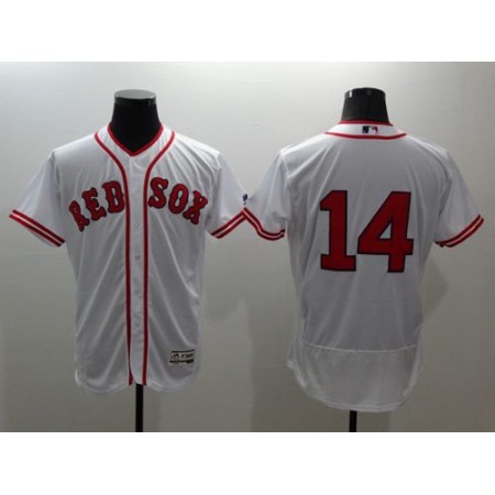 Red Sox #14 Jim Rice White Flexbase Authentic Collection Cooperstown Stitched MLB Jersey