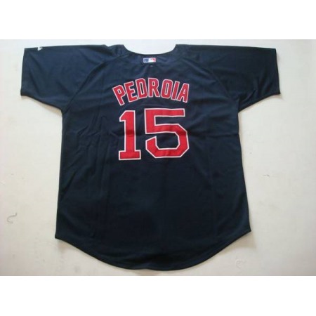 Red Sox #15 Dustin Pedroia Stitched Dark Blue MLB Jersey