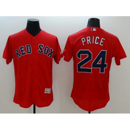 Red Sox #24 David Price Red Flexbase Authentic Collection Stitched MLB Jersey