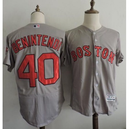 Red Sox #40 Andrew Benintendi Grey Flexbase Authentic Collection Stitched MLB Jersey