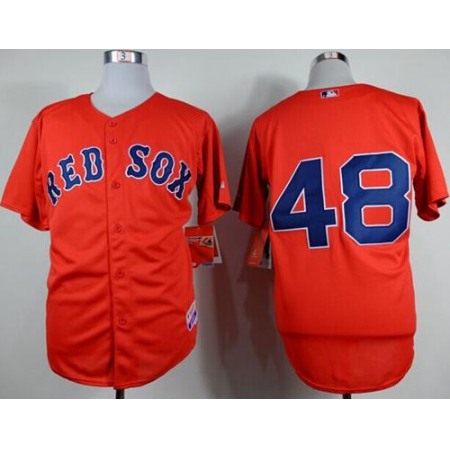 Red Sox #48 Pablo Sandoval Red Cool Base Stitched MLB Jersey