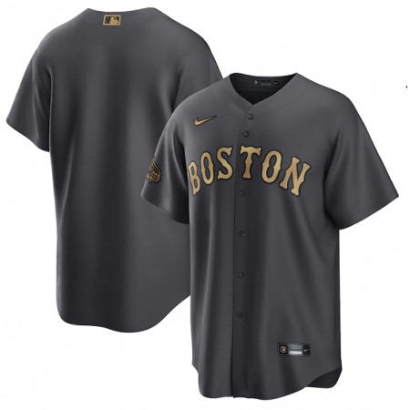 Men's Boston Red Sox Blank 2022 All-star Charcoal Cool Base Stitched Jersey