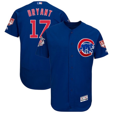 Men's Chicago Cubs #17 Kris Bryant Majestic Royal 2019 Spring Training Flex Base Stitched MLB Jersey