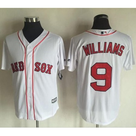 Red Sox #9 Ted Williams White New Cool Base Stitched MLB Jersey
