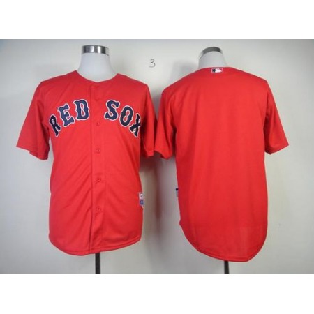 Red Sox Blank Red Cool Base Stitched MLB Jersey