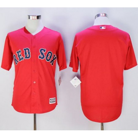 Red Sox Blank Red New Cool Base Stitched MLB Jersey