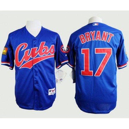 Cubs #17 Kris Bryant Blue 1994 Turn Back The Clock Stitched MLB Jersey