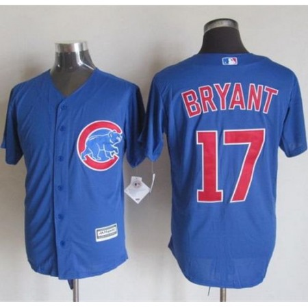 Cubs #17 Kris Bryant Blue New Cool Base Stitched MLB Jersey