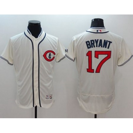 Cubs #17 Kris Bryant Cream Flexbase Authentic Collection 1929 Turn Back The Clock Stitched MLB Jersey
